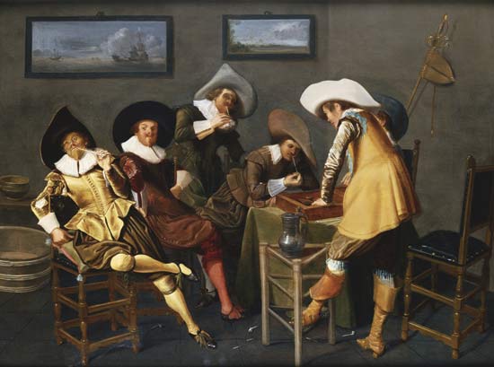 tobacco - Gentlemen_Smoking_and_Playing_Backgammon_in_an_Interior