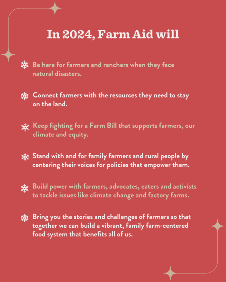 Farm Aid's Plans for 2024