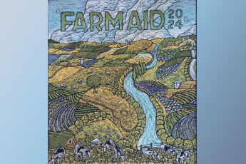 Hand-Printing A Farm Aid 2024 Poster On the #Road2FarmAid