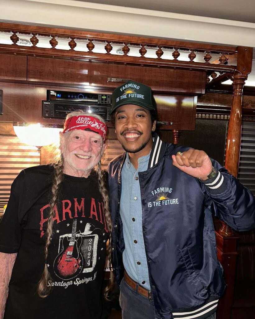 Justin Jones with Willie Nelson